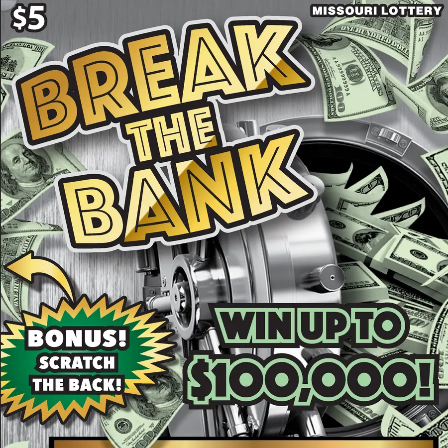 BREAK THE BANK Missouri scratcher ticket