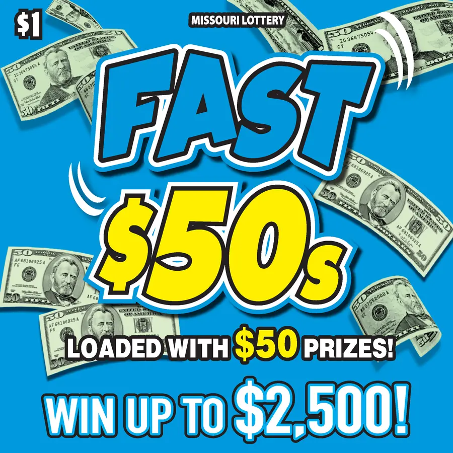FAST $50S Missouri scratcher ticket