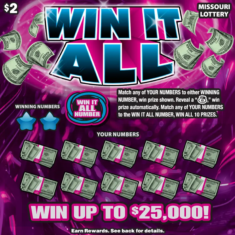 WIN IT ALL Missouri scratcher ticket