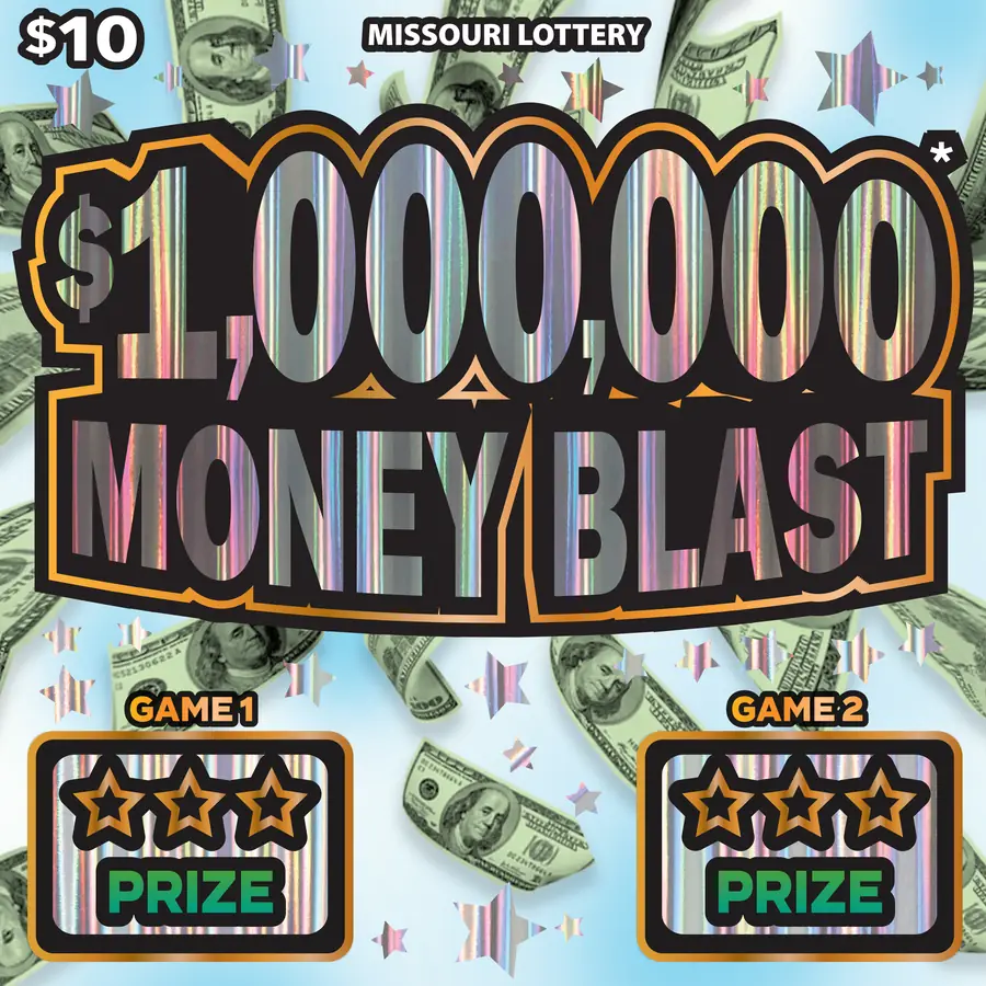$1,000,000* MONEY BLAST Missouri scratcher ticket