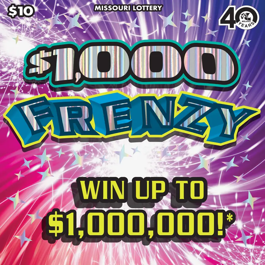 $1,000 FRENZY Missouri scratcher ticket