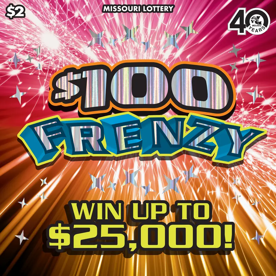 $100 FRENZY Missouri scratcher ticket