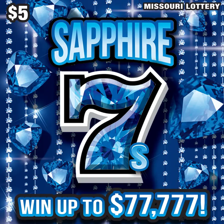 SAPPHIRE 7S Missouri scratcher ticket