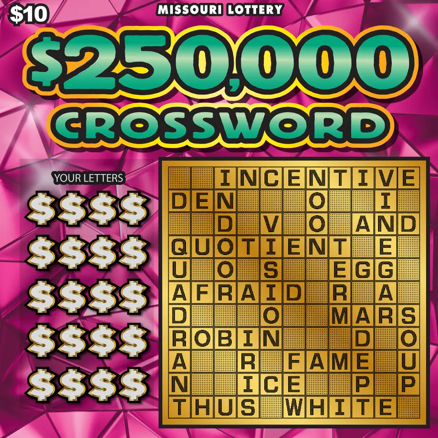 $250,000 CROSSWORD Missouri scratcher ticket