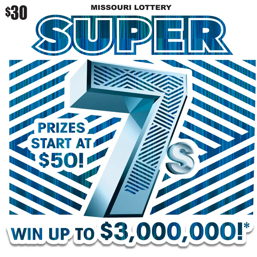 SUPER 7S Missouri scratcher ticket