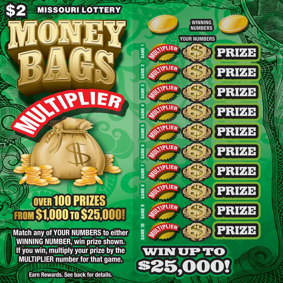 MONEY BAGS MULTIPLIER Missouri scratcher ticket