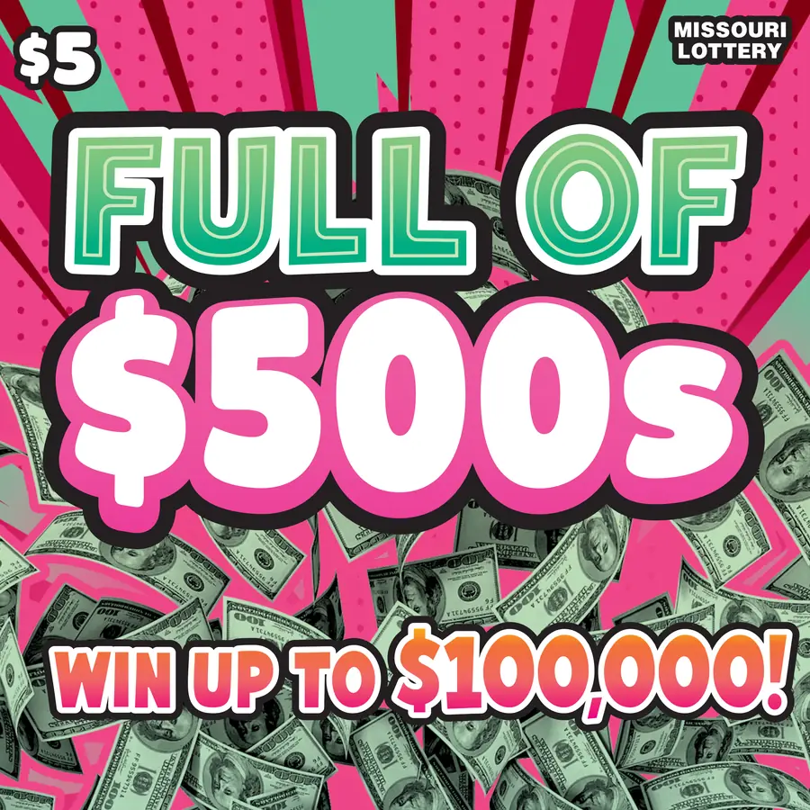 FULL OF $500S Missouri scratcher ticket