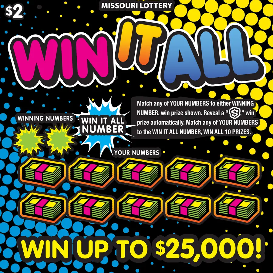 WIN IT ALL Missouri scratcher ticket
