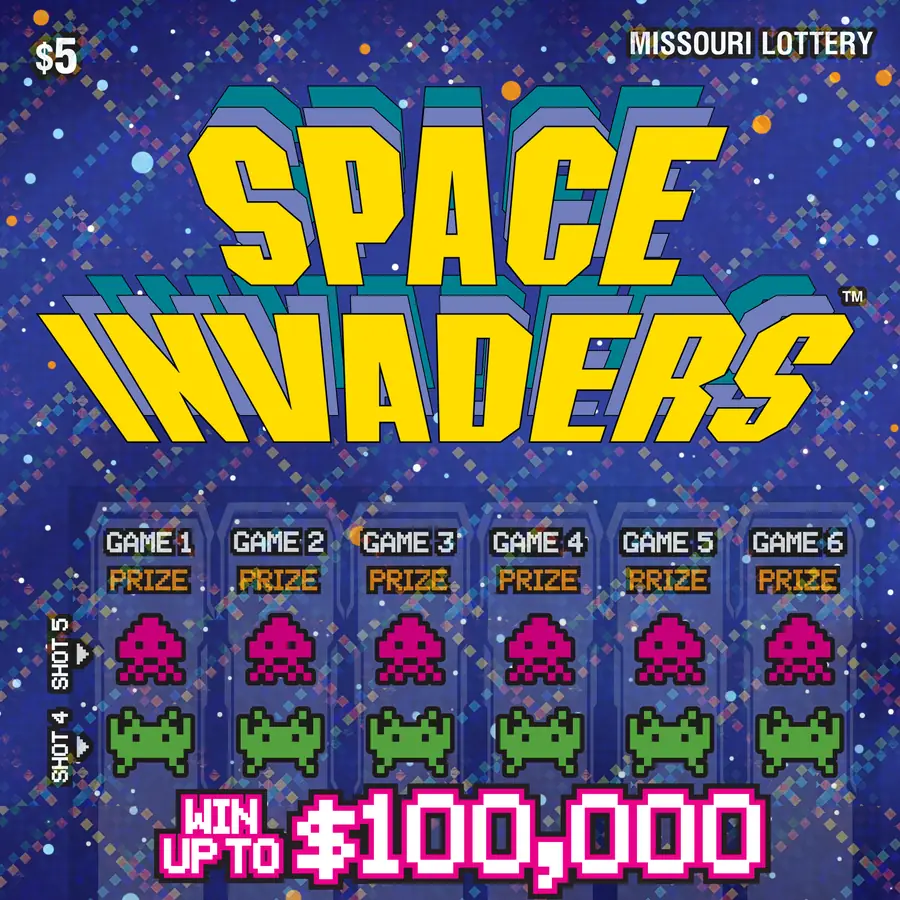 SPACE INVADERS™ Missouri scratcher ticket