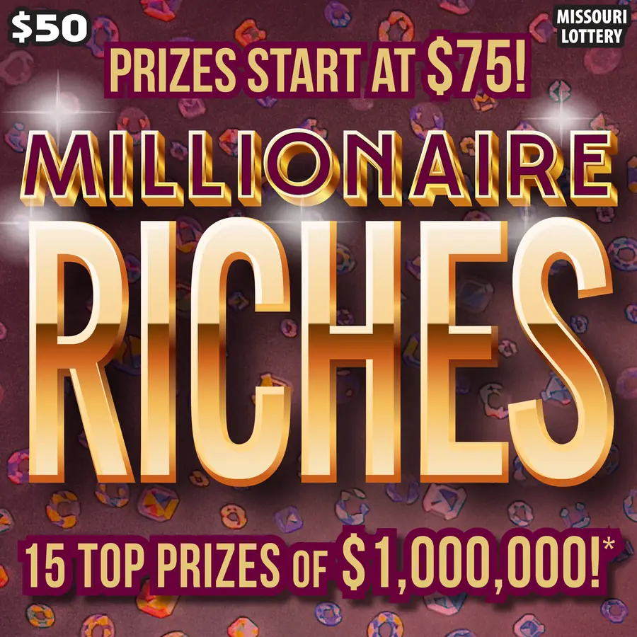 MILLIONAIRE RICHES Missouri scratcher ticket