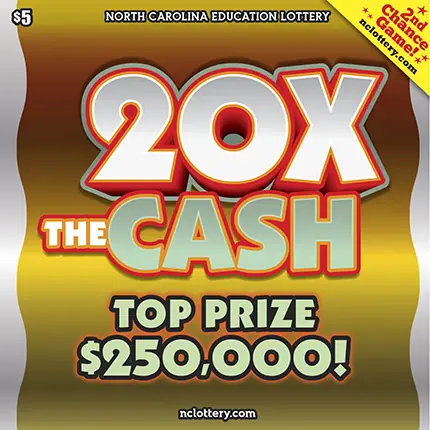 20X The Cash North Carolina scratch-off ticket