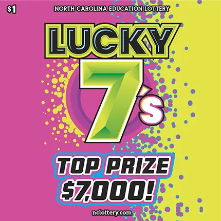 Lucky 7s North Carolina scratch-off ticket
