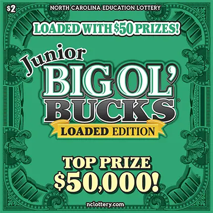 Jr Big Ol Bucks North Carolina scratch-off ticket