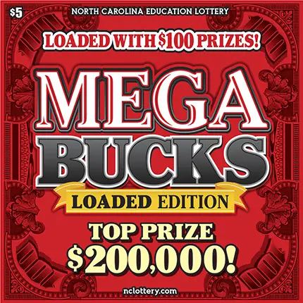 Mega Bucks North Carolina scratch-off ticket