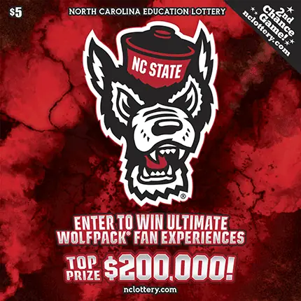 NC State® North Carolina scratch-off ticket