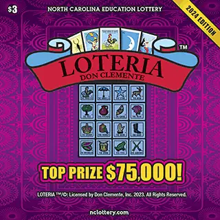 Loteria North Carolina scratch-off ticket
