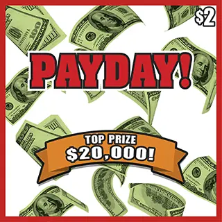 Payday! North Carolina scratch-off ticket