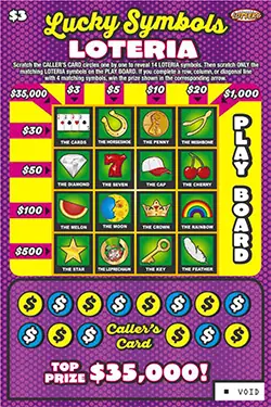 Lucky Symbols Loteria Nebraska scratch game ticket