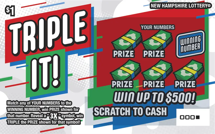 Triple It! New Hampshire scratch game ticket