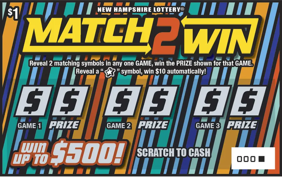 Match 2 Win New Hampshire scratch game ticket