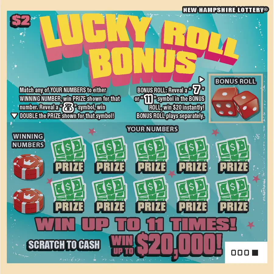 Lucky Roll Bonus New Hampshire scratch game ticket