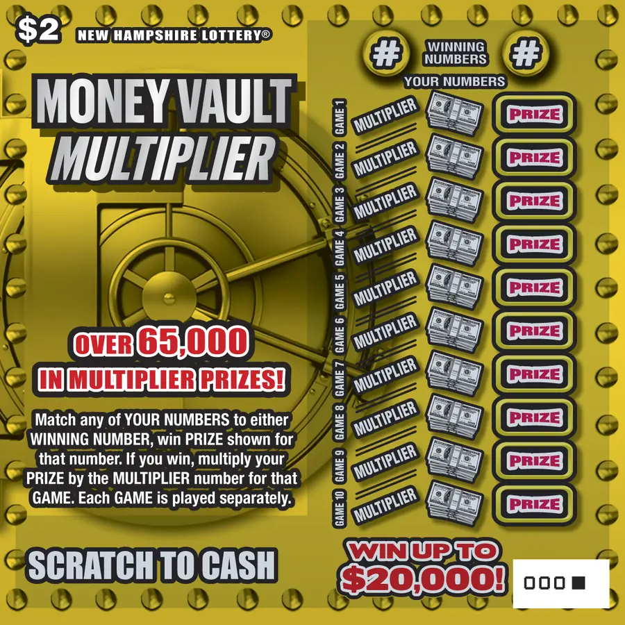 Money Vault Multiplier New Hampshire scratch game ticket