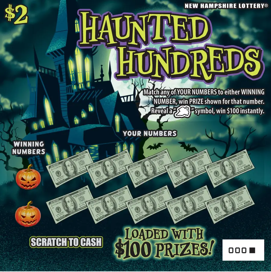 Haunted Hundreds New Hampshire scratch game ticket