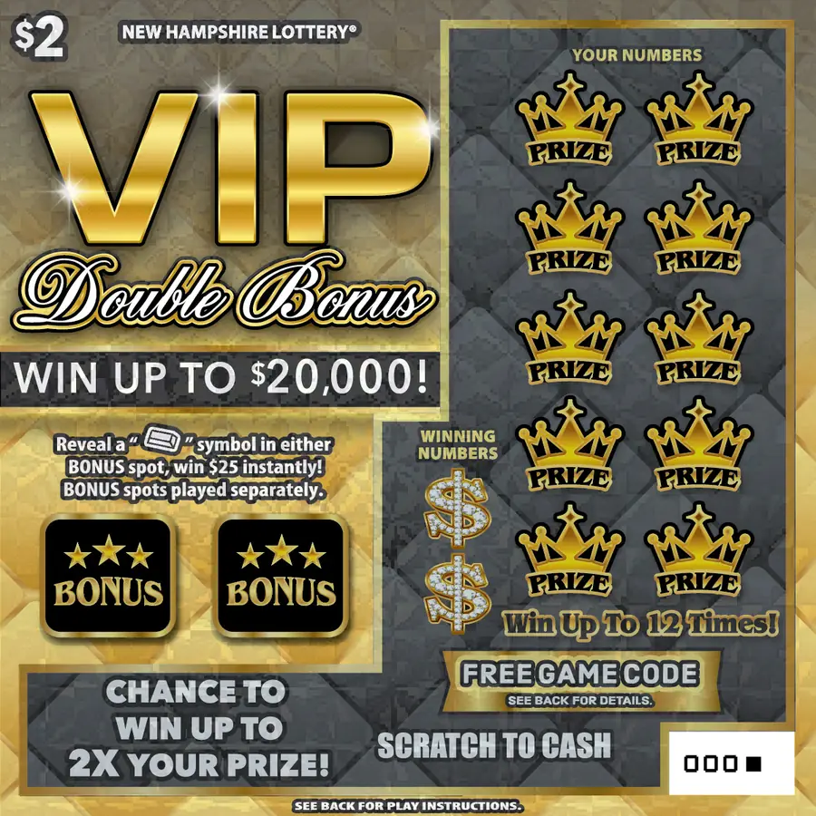 VIP Double Bonus New Hampshire scratch game ticket