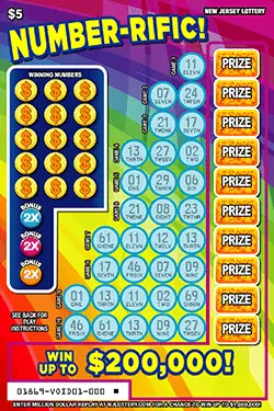 Number-rific! New Jersey scratch-off ticket