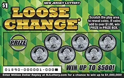 Loose Change New Jersey scratch-off ticket