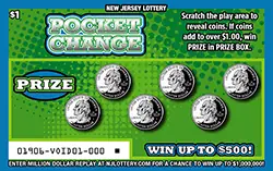 Pocket Change New Jersey scratch-off ticket
