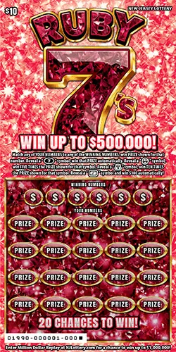 Ruby 7's New Jersey scratch-off ticket