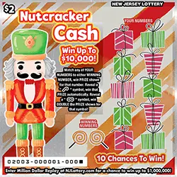 Nutcracker Cash New Jersey scratch-off ticket