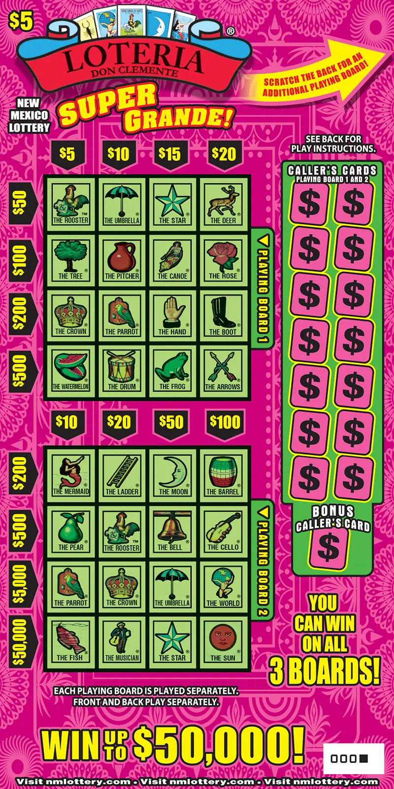 LOTERIA™ Super Grande! New Mexico scratcher ticket