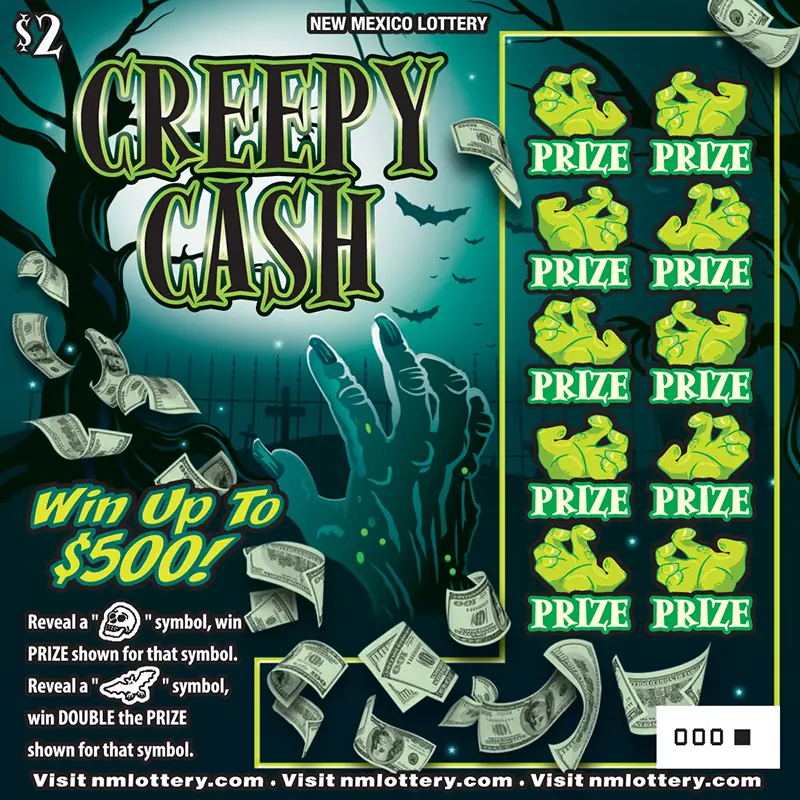 Creepy Cash New Mexico scratcher ticket
