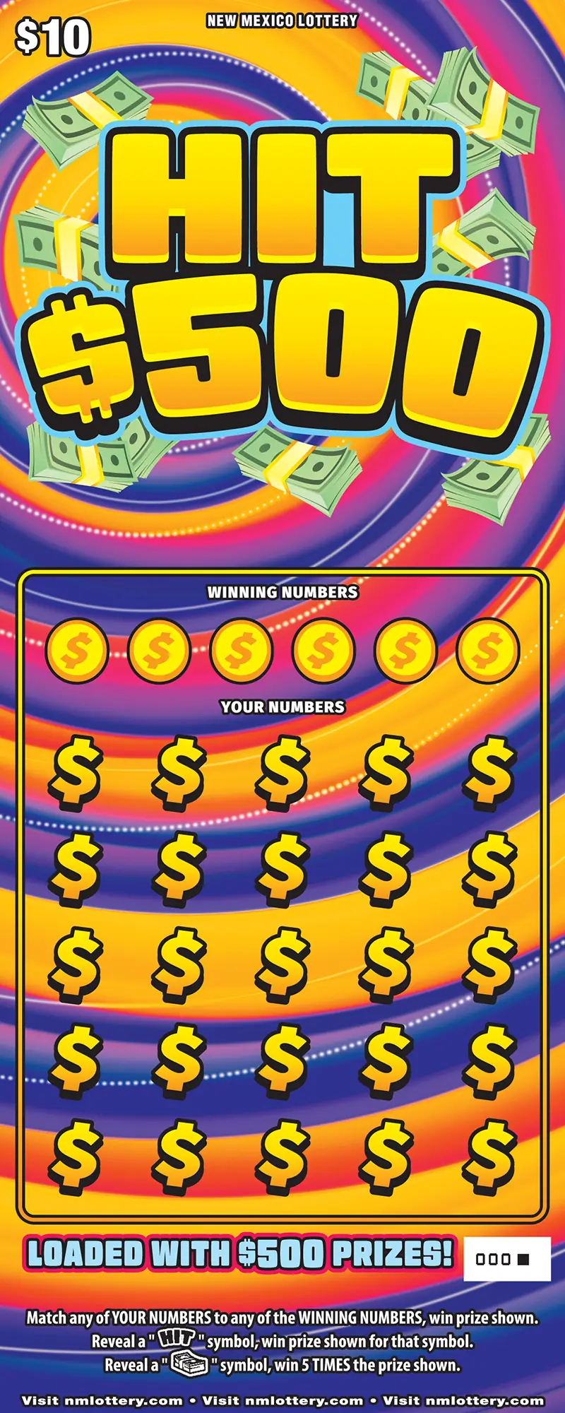 Hit $500 New Mexico scratcher ticket