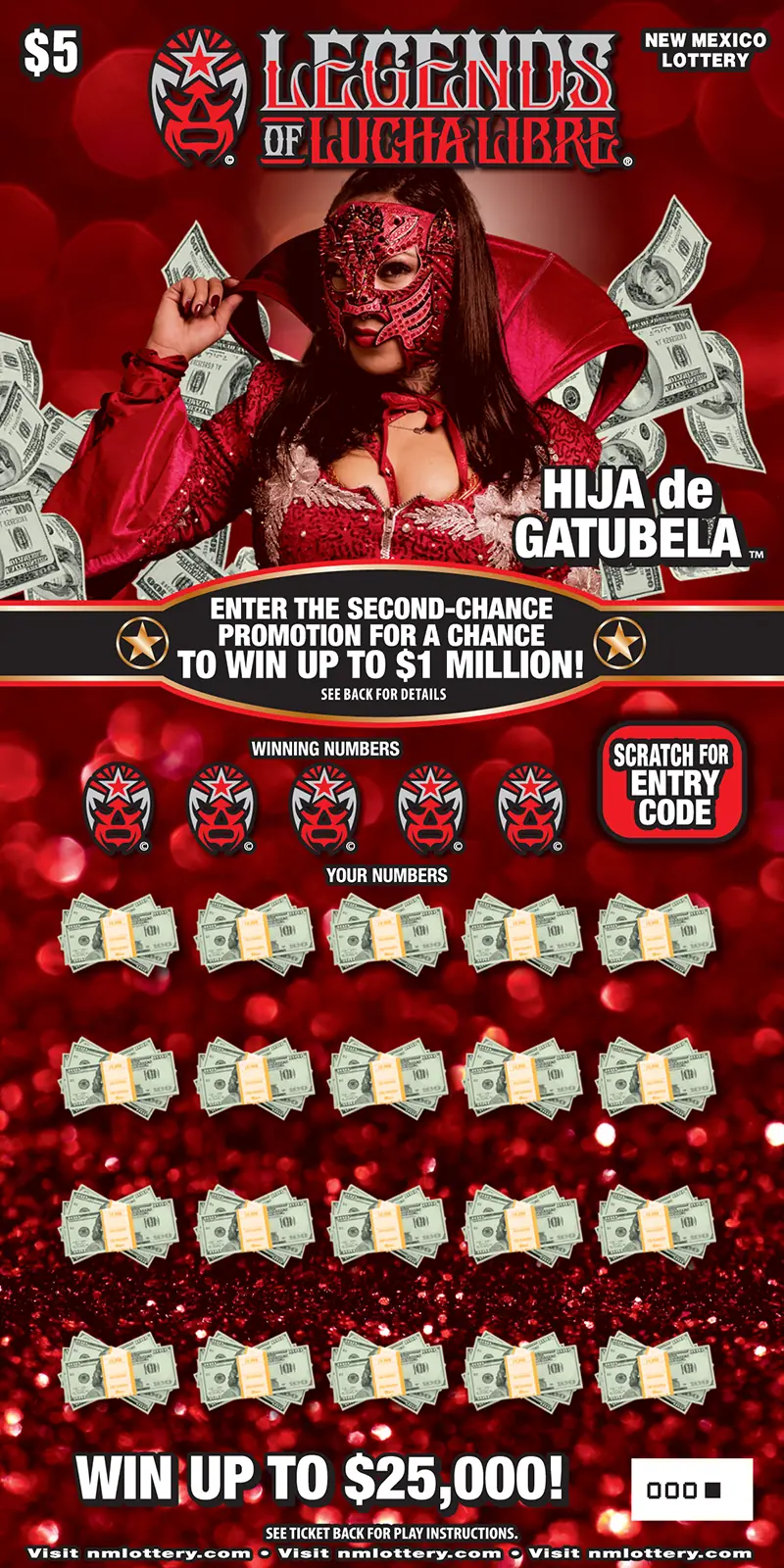 Legends of Lucha Libre® New Mexico scratcher ticket