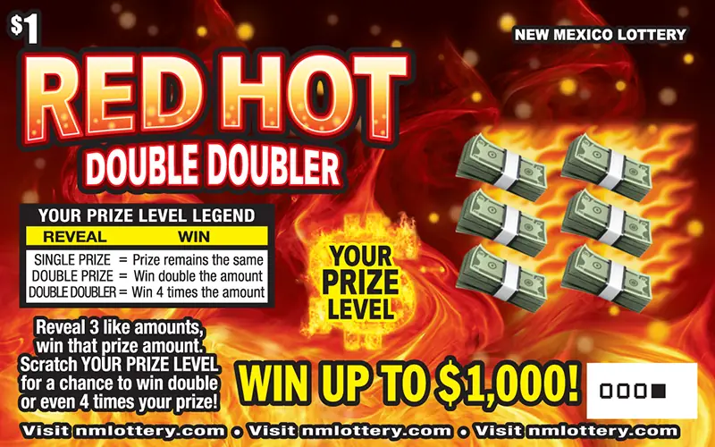 Red Hot Double Doubler New Mexico scratcher ticket