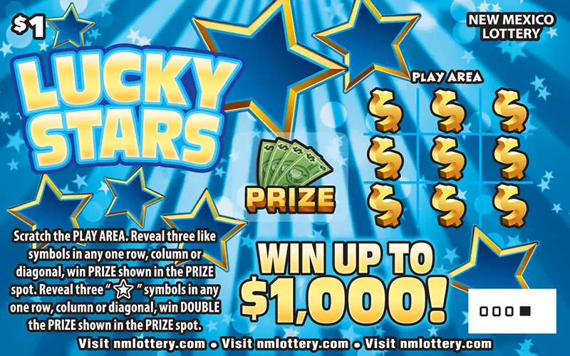 Lucky Stars New Mexico scratcher ticket
