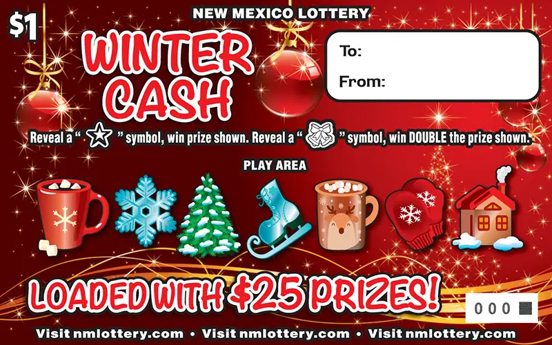 Winter Cash New Mexico scratcher ticket