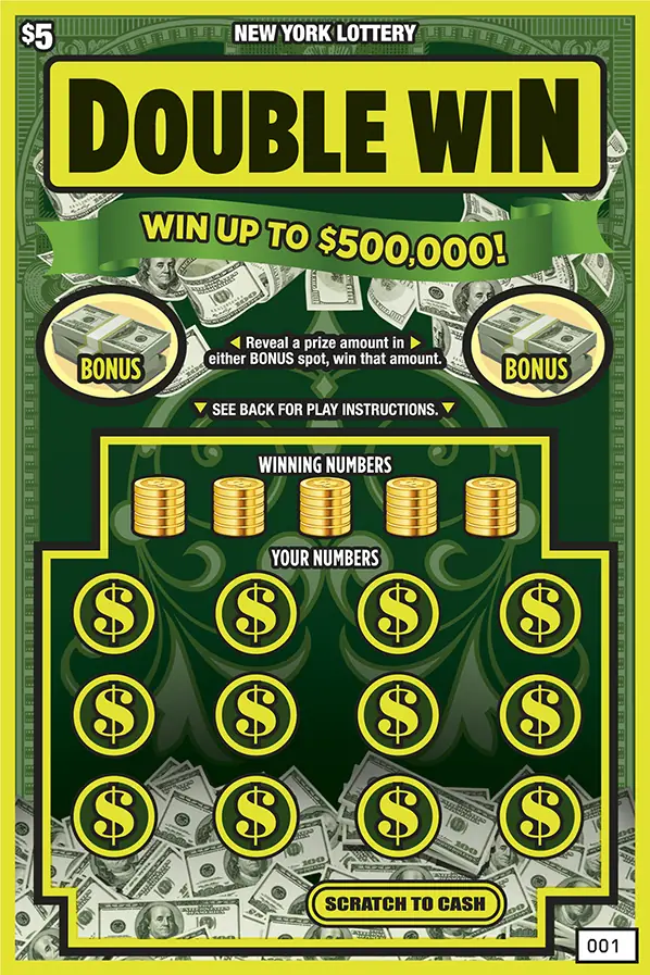 DOUBLE WIN New York scratch-off ticket
