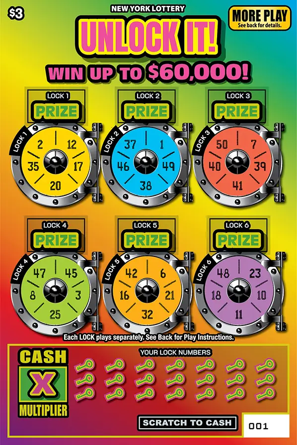 UNLOCK IT! New York scratch-off ticket