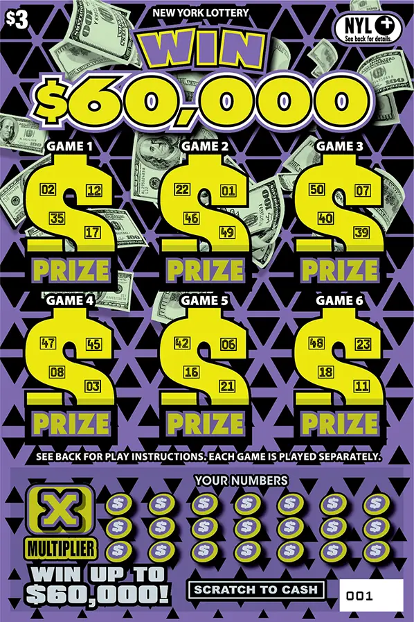 WIN $60,000 New York scratch-off ticket