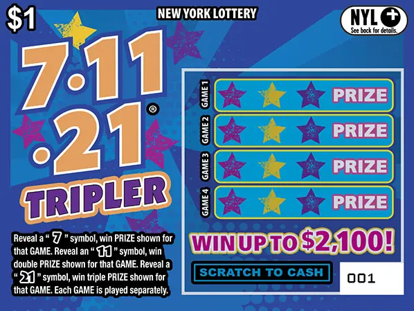 7-11-21 TRIPLER New York scratch-off ticket