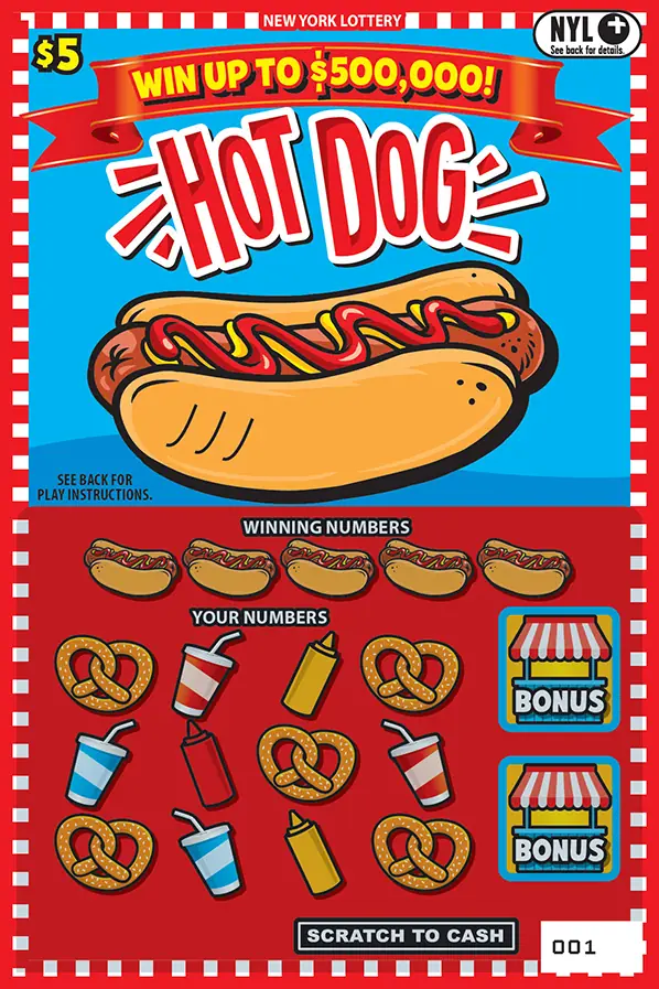 HOT DOG! New York scratch-off ticket