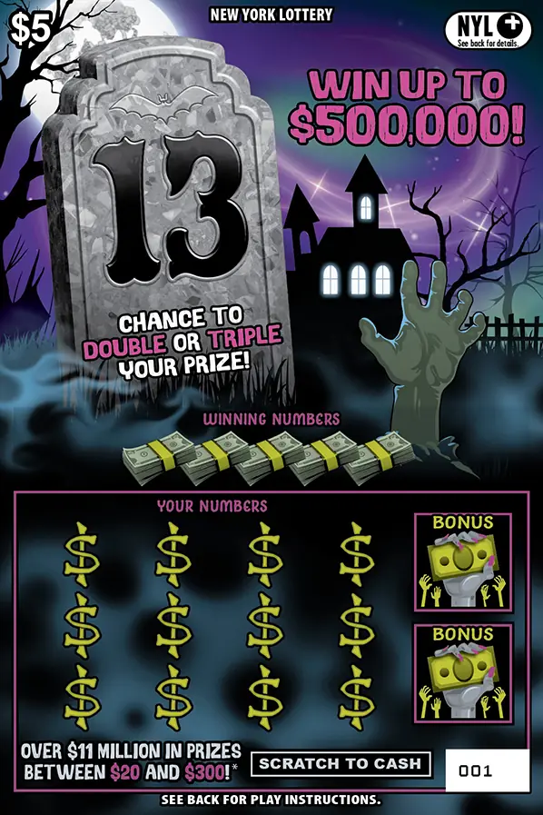 13 New York scratch-off ticket