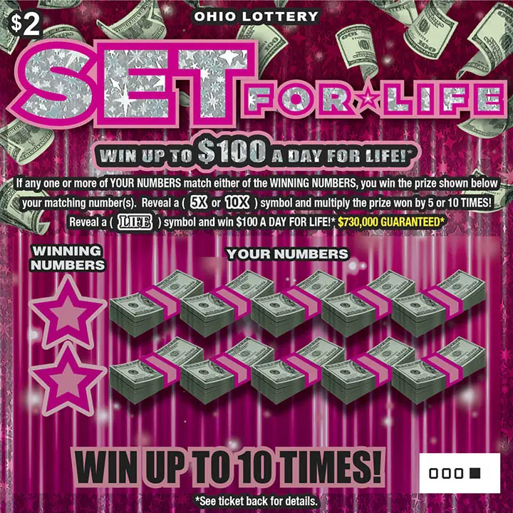 Set For Life Ohio scratch-off ticket