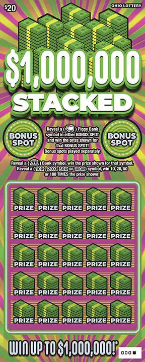 $1,000,000 Stacked Ohio scratch-off ticket