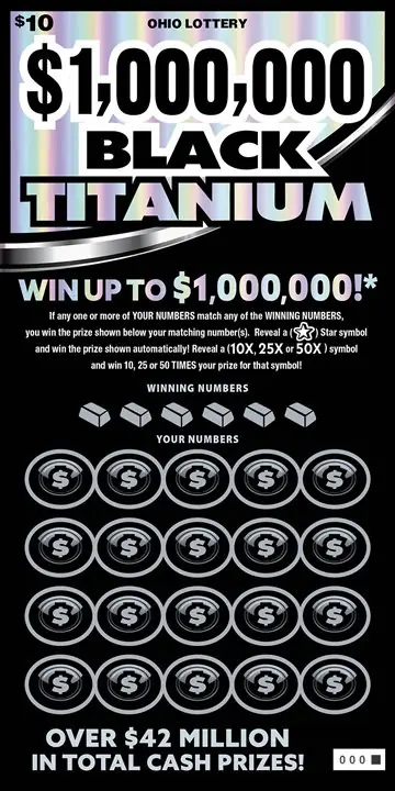 $1,000,000 Black Titanium Ohio scratch-off ticket
