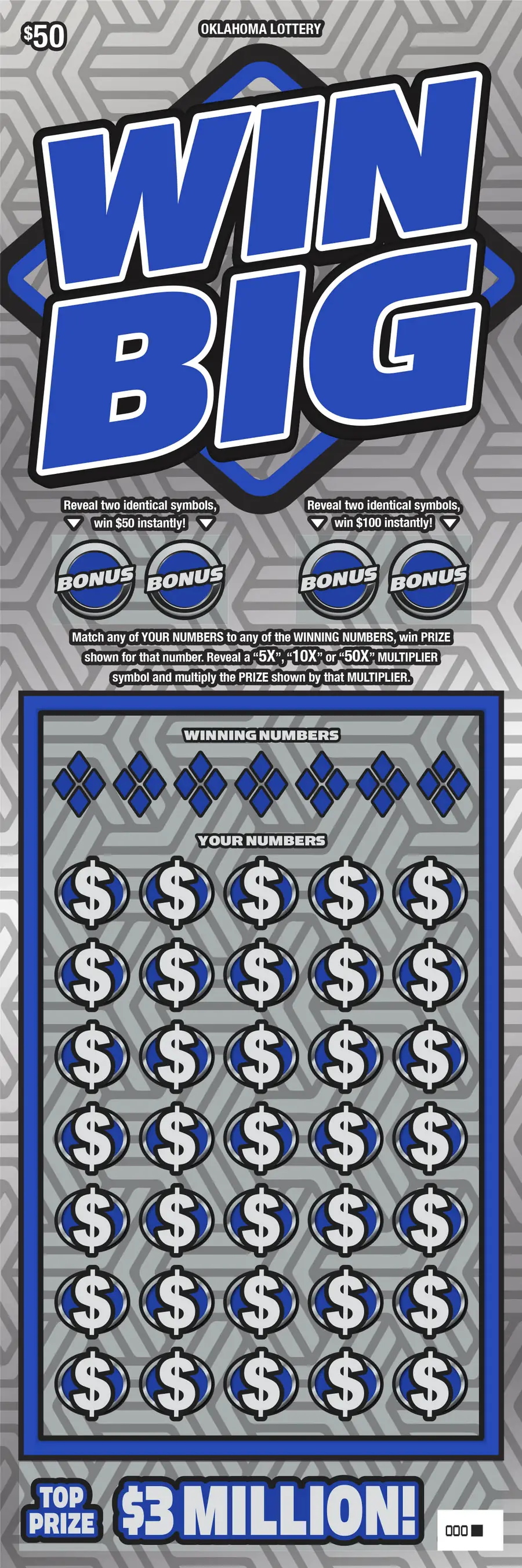 Win Big Oklahoma scratcher ticket